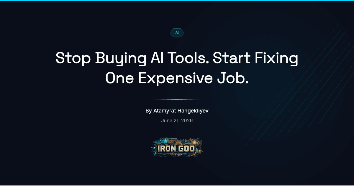 Iron Goo blog featured image on canceling a stack of AI subscriptions to fix one expensive recurring job instead.