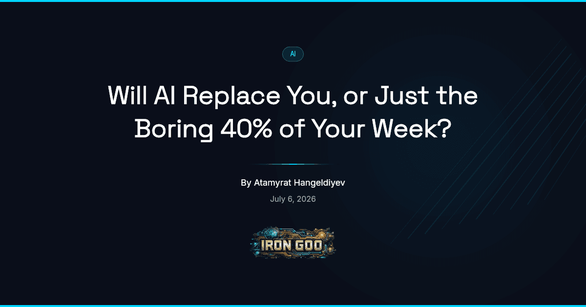 Iron Goo blog featured image on what AI takes off a small-business owner's week and what stays firmly theirs to do.