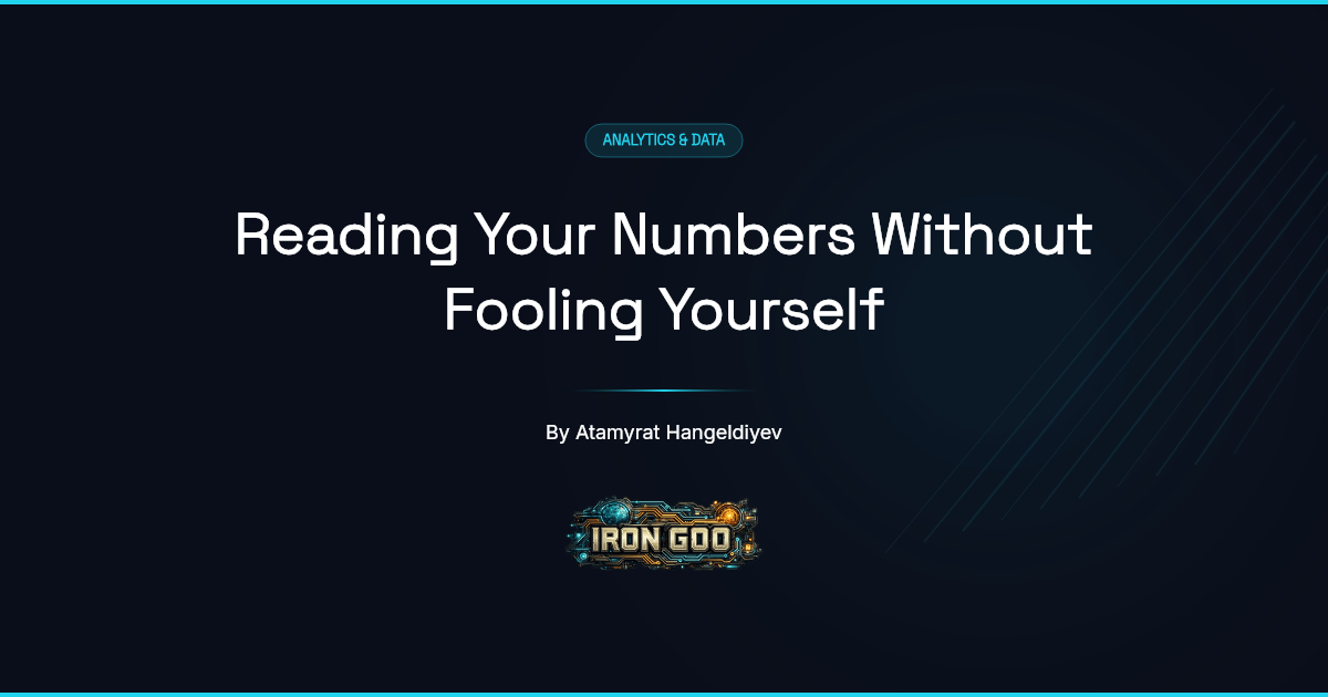 Iron Goo guide cover on telling a real result from random luck at small-business data volumes.
