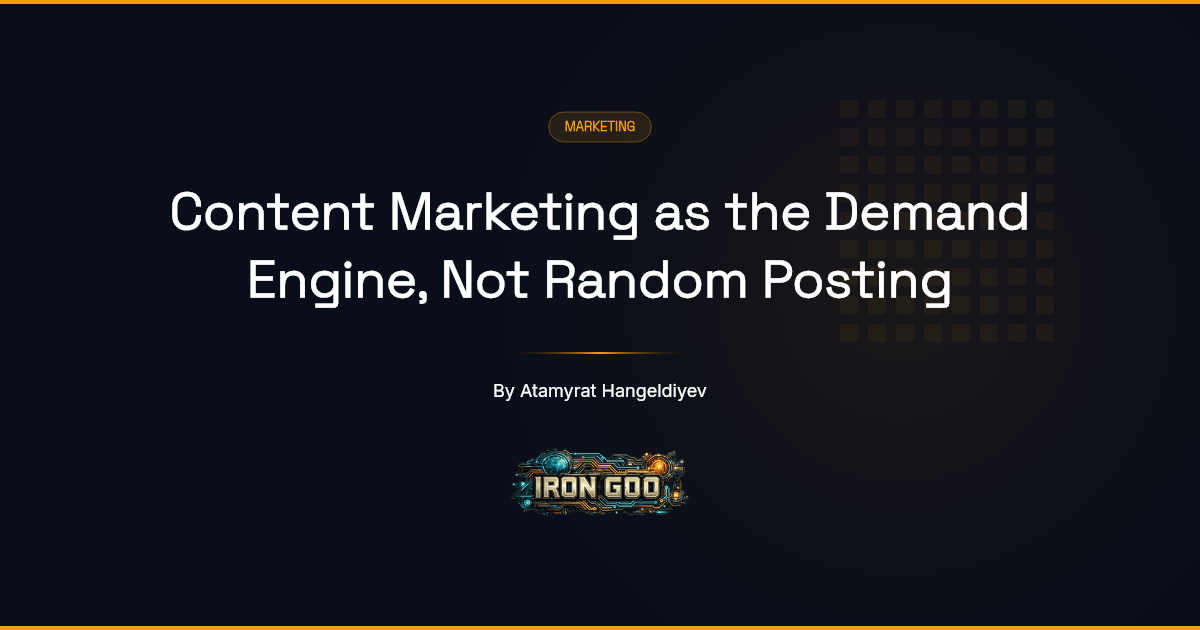 Iron Goo guide cover: one durable page still booking calls beside a quarter of social posts that produced nothing.
